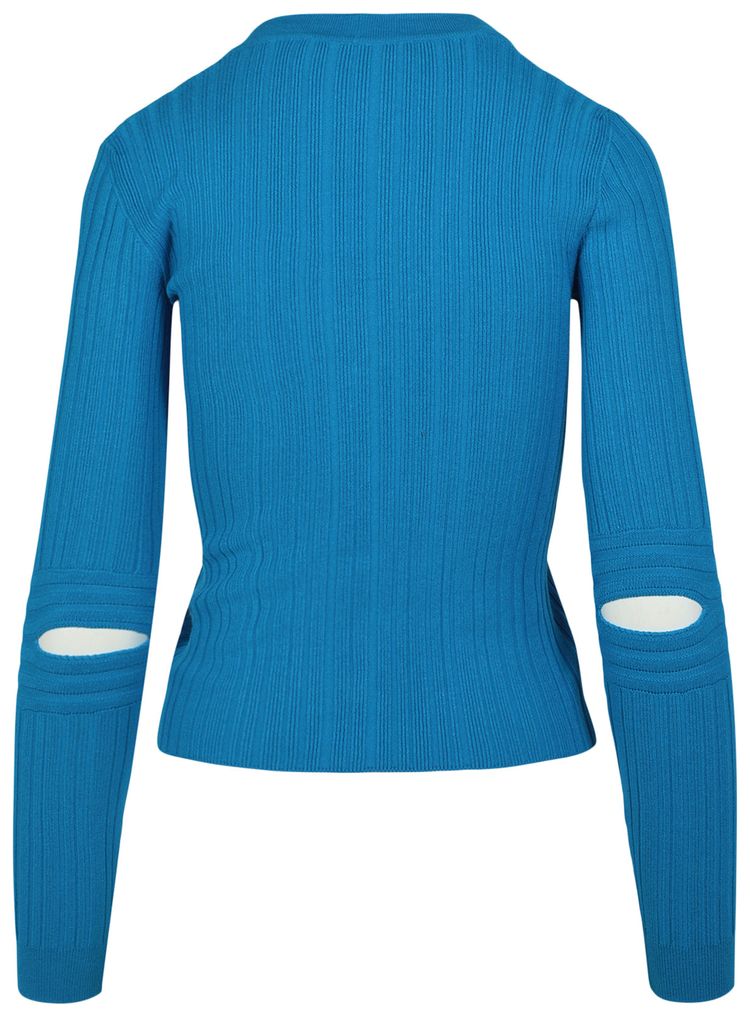 Off White Off Stamp Rib Cardigan Blue