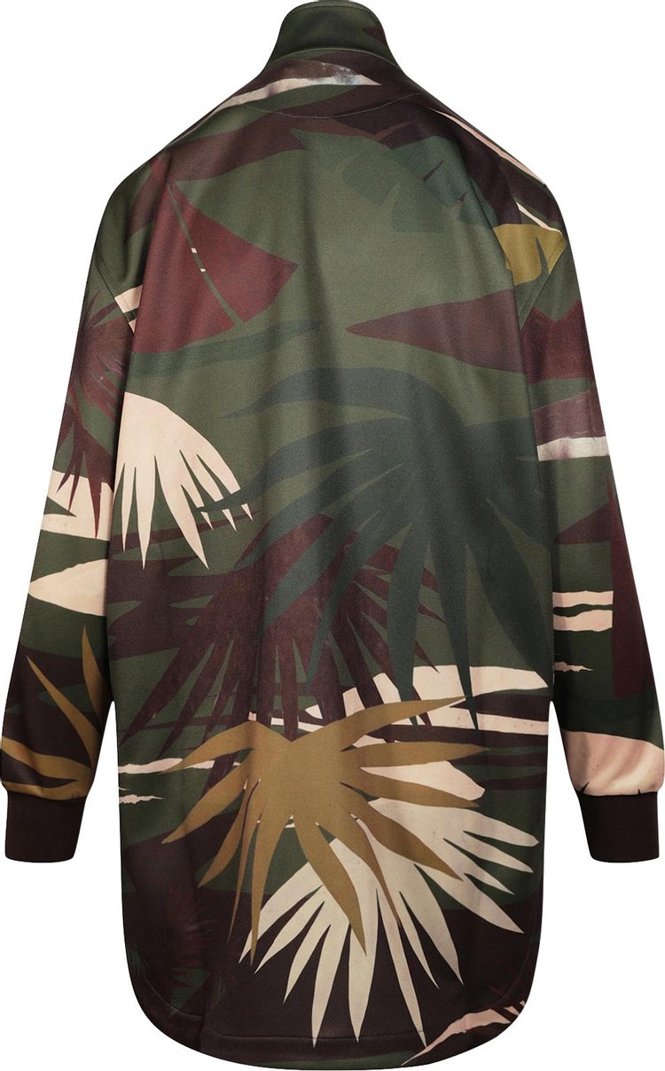 Palm Angels Hawaiian Camo Long Track Jacket Military Green