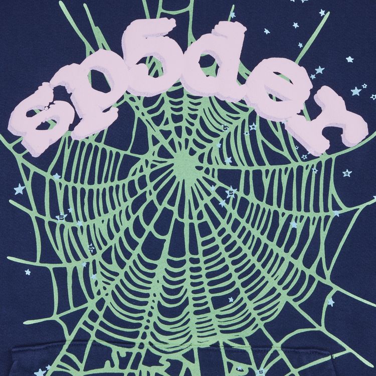 Sp5der OG Web Hoodie Navy