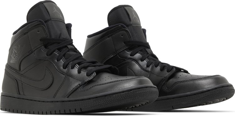 Wmns Air Jordan 1 Mid Triple Black