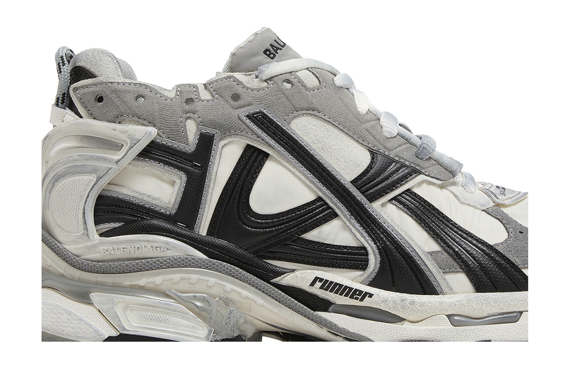 スニーカー BALENCIAGA SNEAKER (772774W3RNY 9012) Men's Runner Sneaker in Grey/white/black | Balenciaga CA