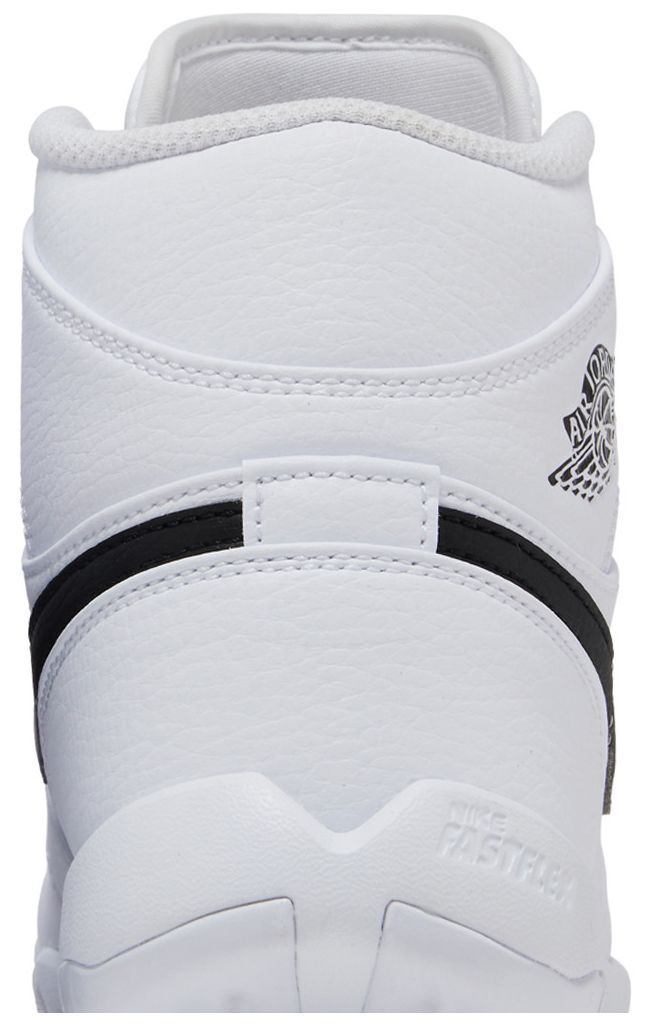 Air Jordan 1 Mid Cleat GS White Black