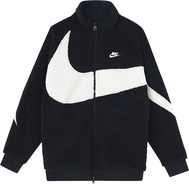 Nike Big Swoosh Reversible Boa Jacket Black