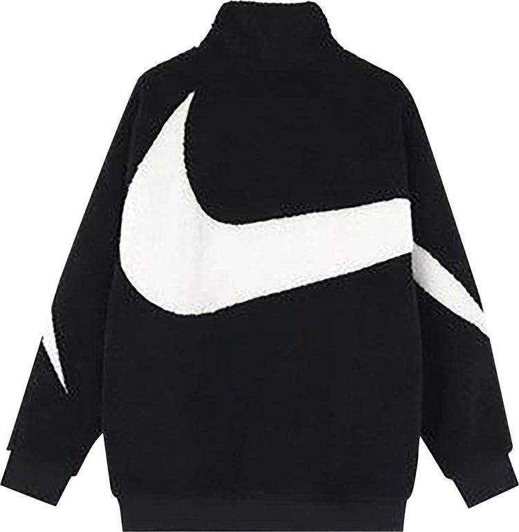 Nike Big Swoosh Reversible Boa Jacket Black