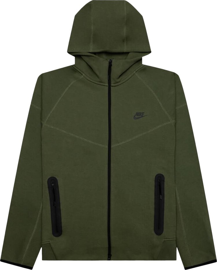 Nike Sportswear Tech Fleece Windrunner Full Zip Hoodie Medium OliveBlack