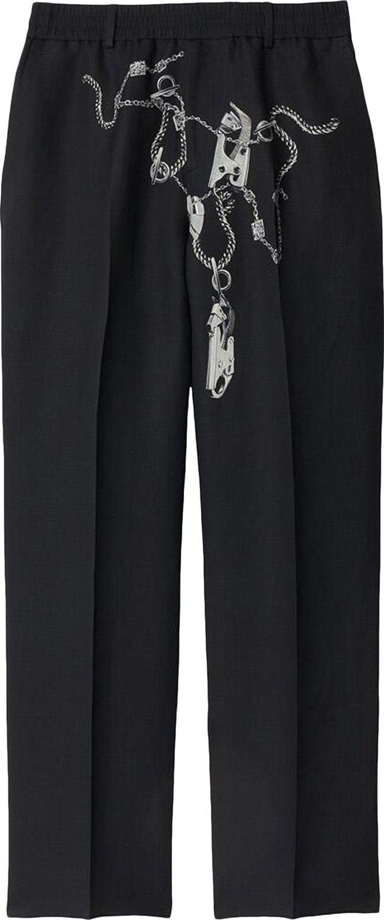 Burberry Trousers SilverBlack