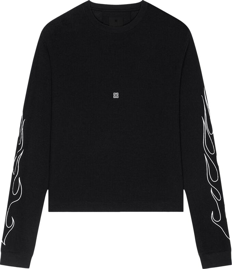 Givenchy Boxy Fit Long Sleeve T Shirt Black