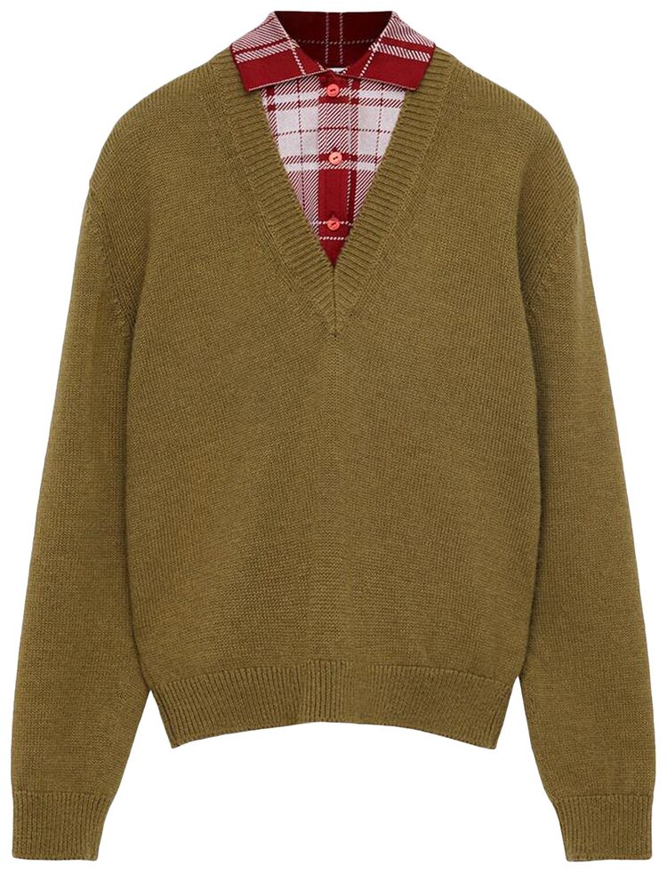Loewe Trompe LOeil Sweater GreenRed