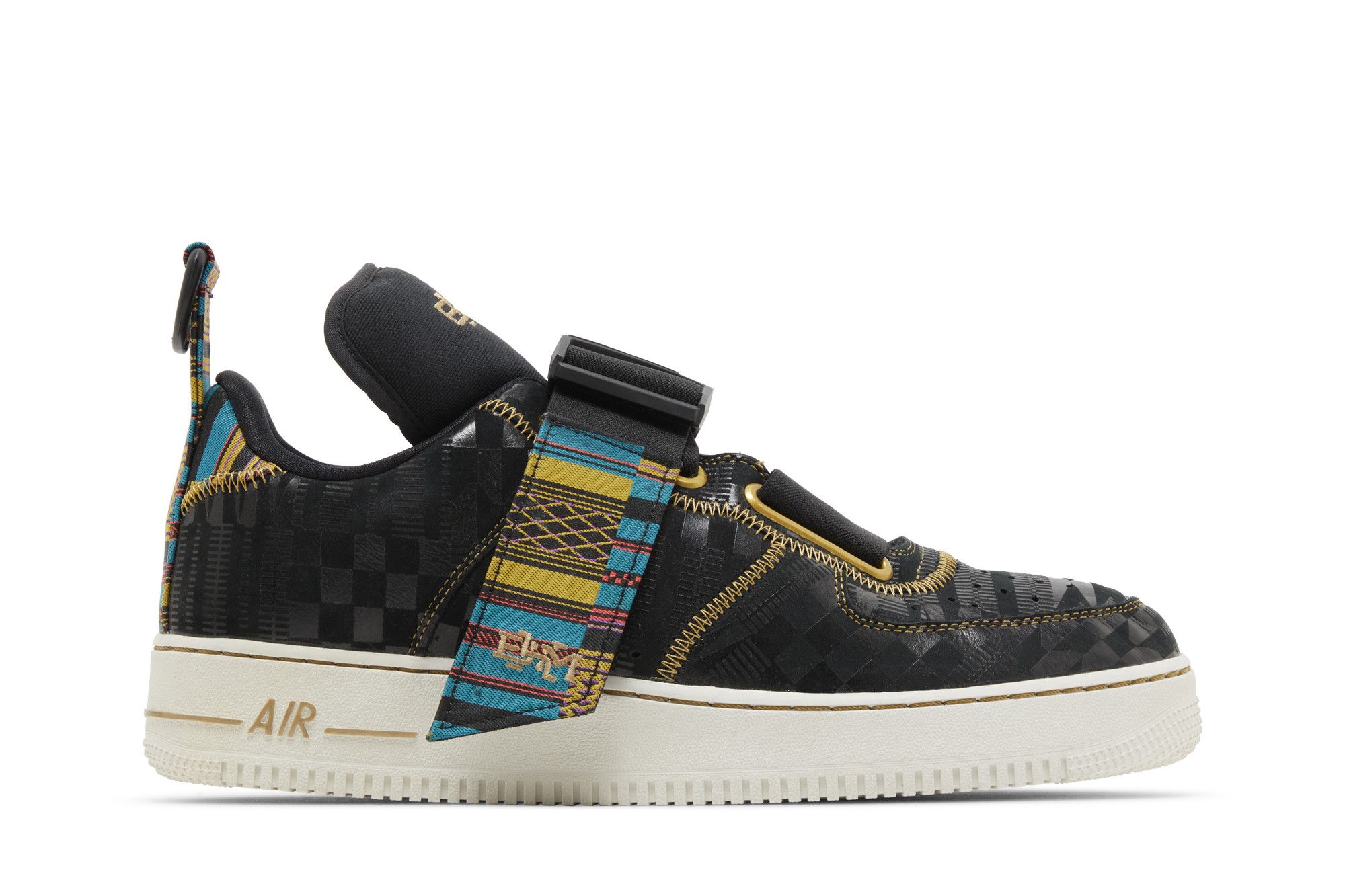 Black utility nike air force 1 top