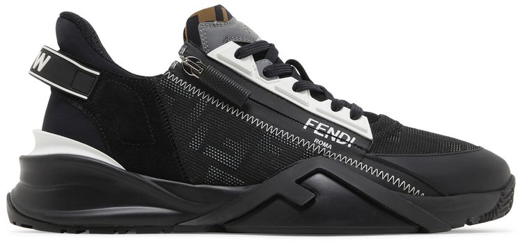 Fendi Flow Slip On Black White