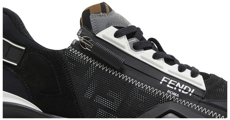 Fendi Flow Slip On Black White