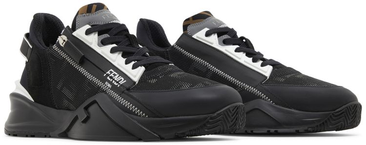 Fendi Flow Slip On Black White