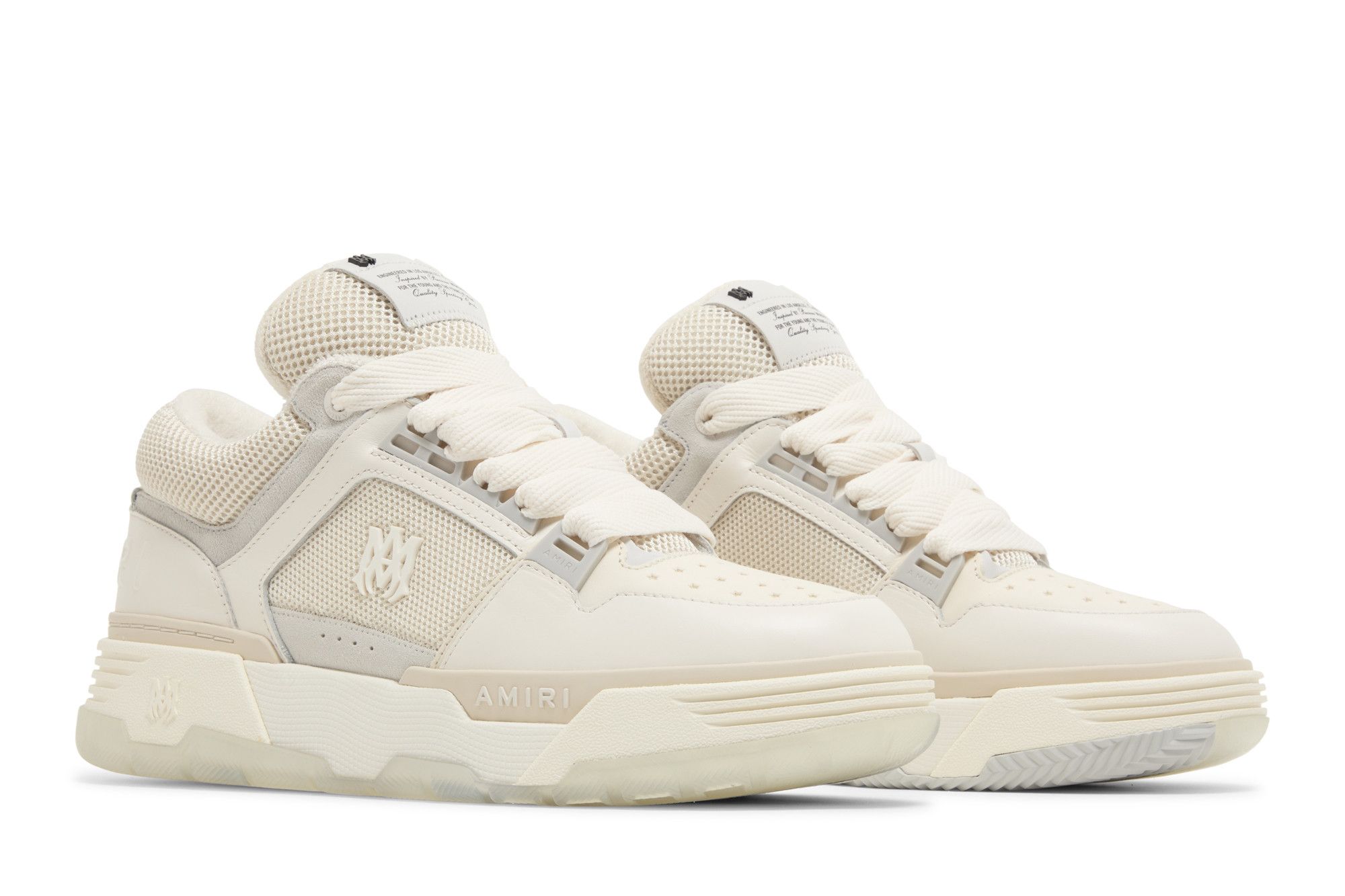 スニーカー AMIRI Men Sneakers Beige AMFOSR1071 ALABASTER AMIRI Men's MA-1 Sneaker in Alabaster Birch Amiri