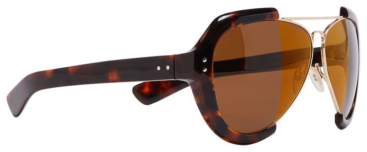 Maison Margiela Reconstructed Aviator Sunglasses Brown