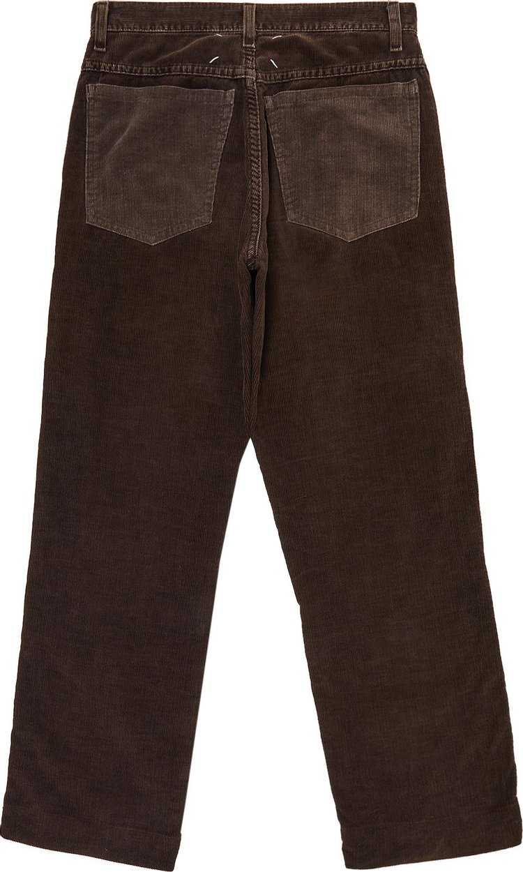 Maison Margiela Reconstructed Corduroy Pants Brown