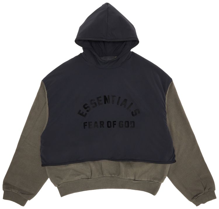 Fear of God Essentials Nylon Fleece Hooded Sweater InkJet Black