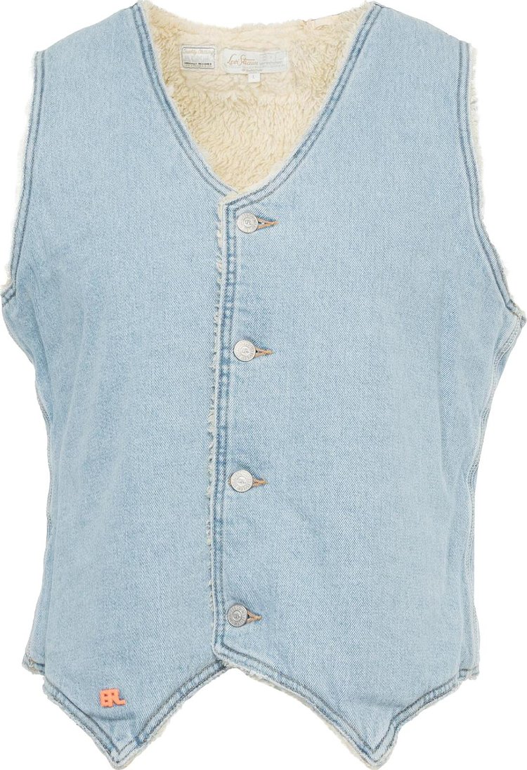 ERL x Levi's Sherpa Denim Vest 'Blue'