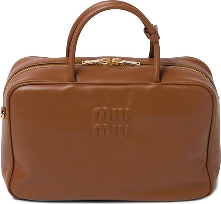 Miu Miu Softy Bauletto Handbag 'Cognac'