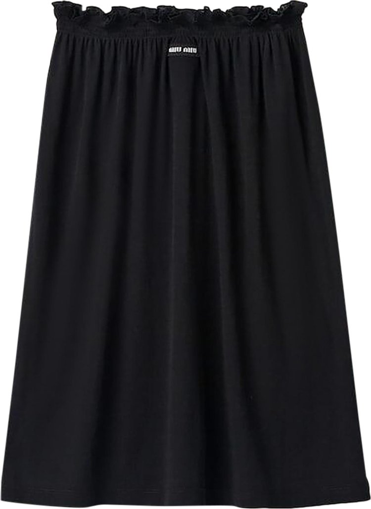 Miu Miu Costina Jersey Skirt Black