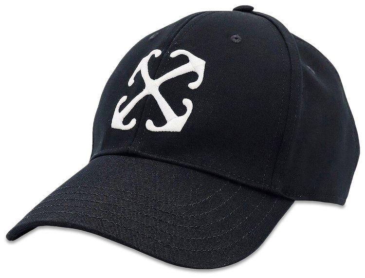 Off White Drill Off Stamp Baseball Cap BlackWhite