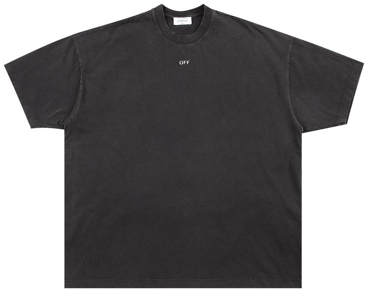 Off White Stamp Mary Over Short Sleeve Tee BlackWhite