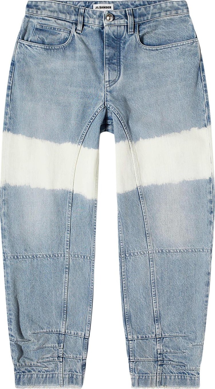 Jil Sander Color Block Jeans Blue