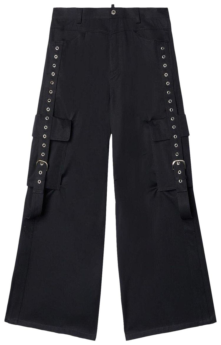 Off White Buckles Cargo Pants Black