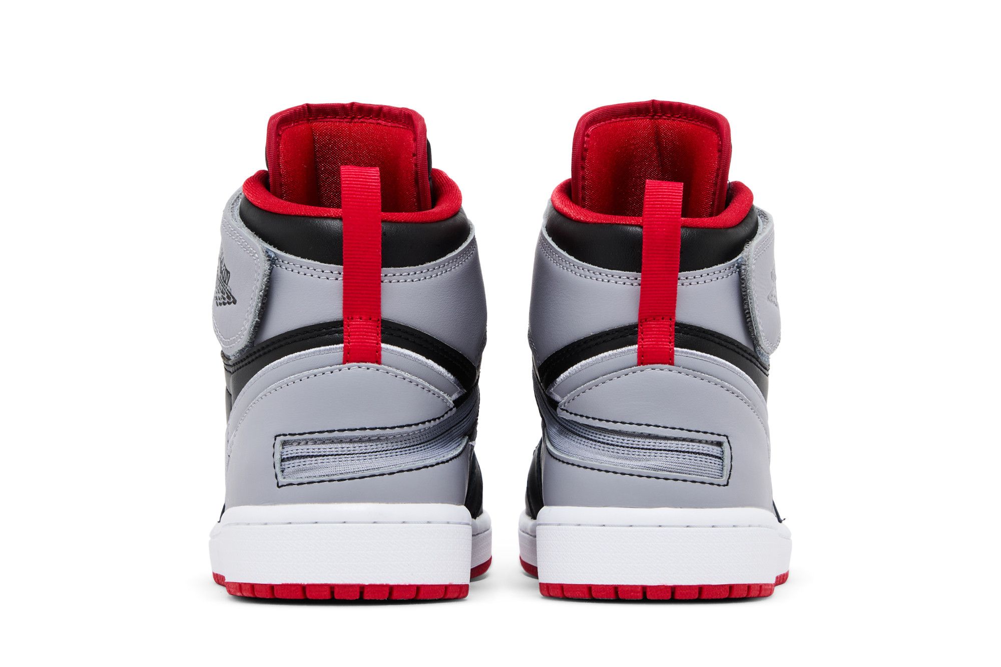Jordan 1 half red half black hot sale