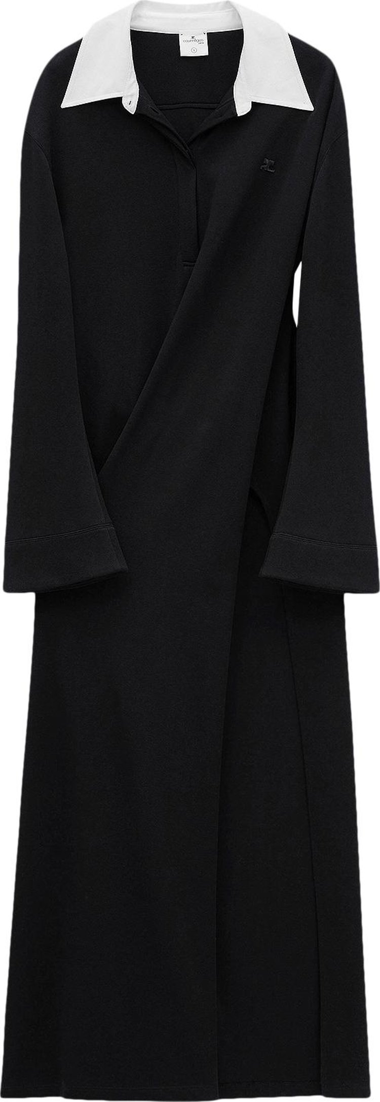 Courreges Twist Polo Long Dress Black