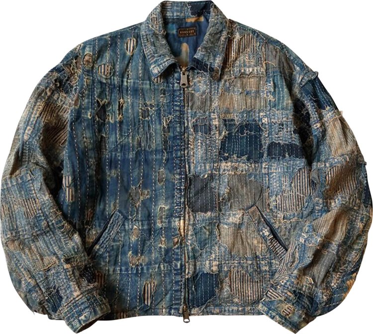 Kapital Boro T Back Drizzler Jacket Indigo