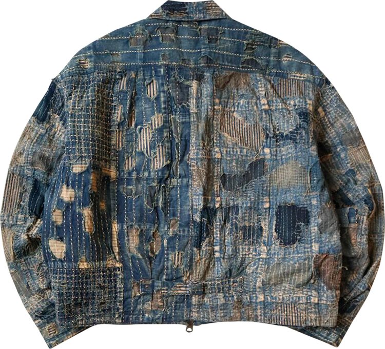 Kapital Boro T Back Drizzler Jacket Indigo