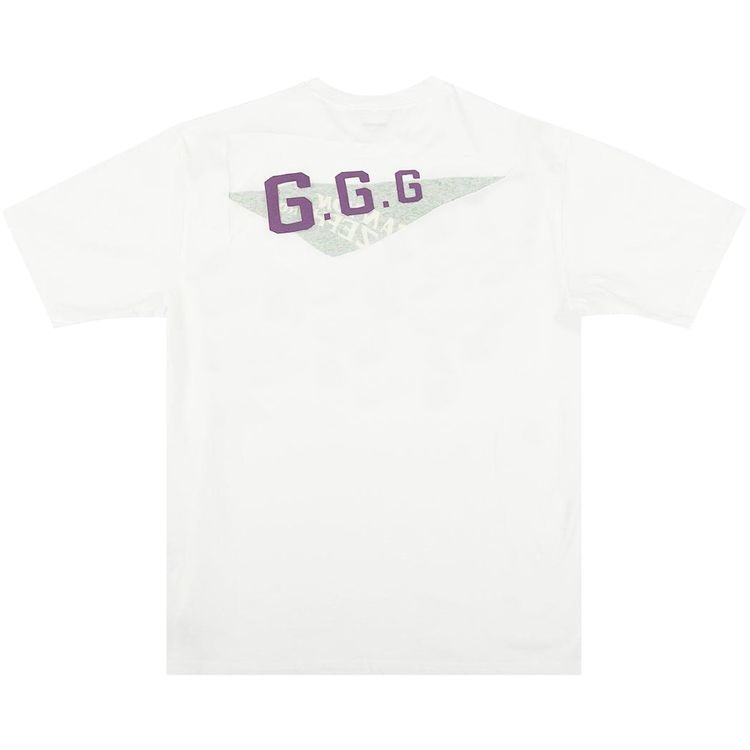 Kapital Burn Out Jersey Crew T Shirt Pennant  GGG  GGG White