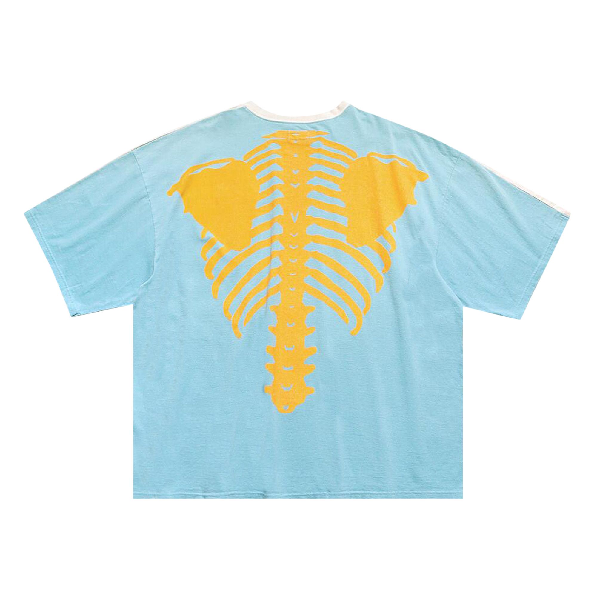 Buy Kapital Bone 2 Tones Big Pocket Jersey T-Shirt 'Ecru/Sax