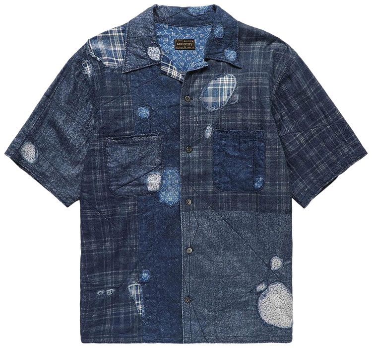 Kapital Patchwork Boro Aloha Shirt Indigo