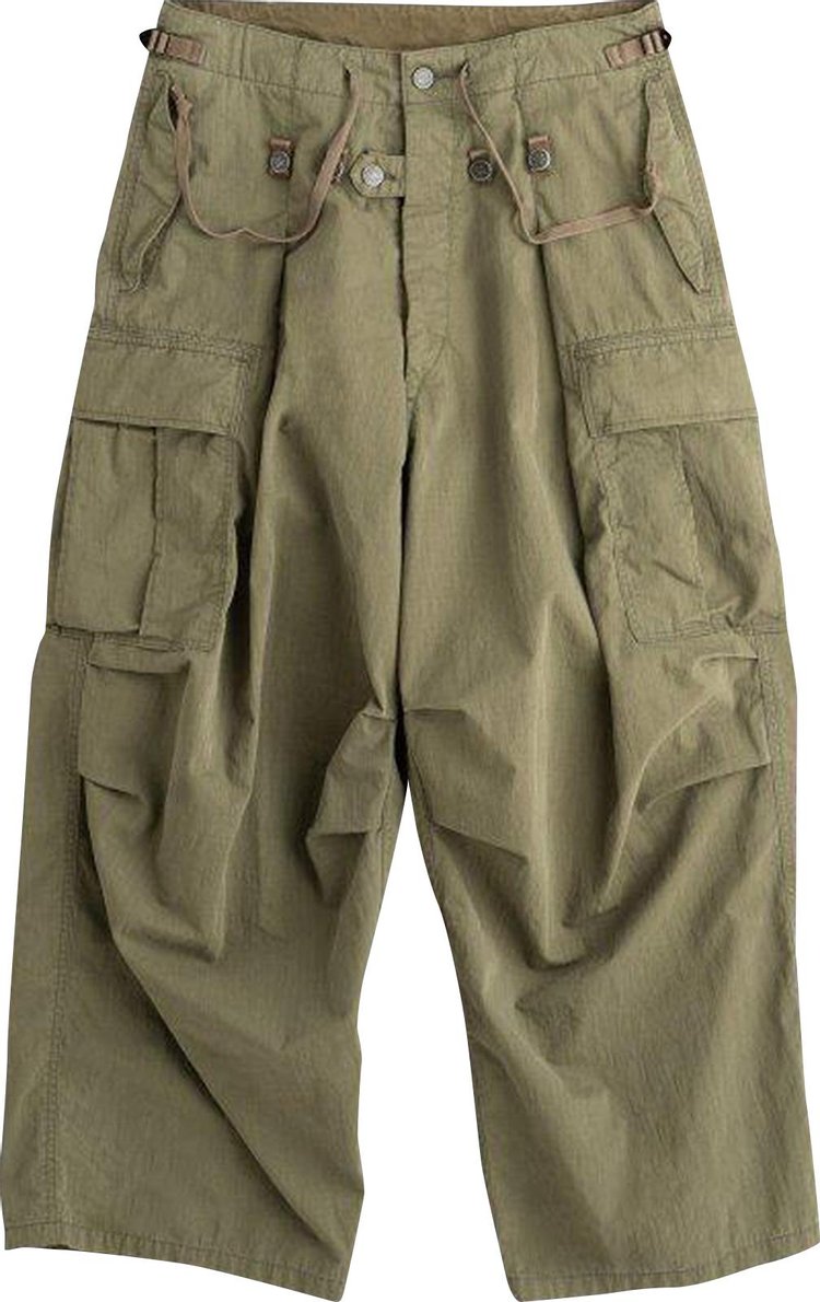 Kapital Rip Stop Jumbo Cargo Pants Khaki