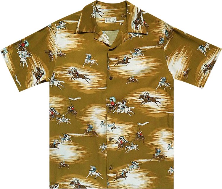 Kapital Rayon Kamikaze Aloha Shirt Gold