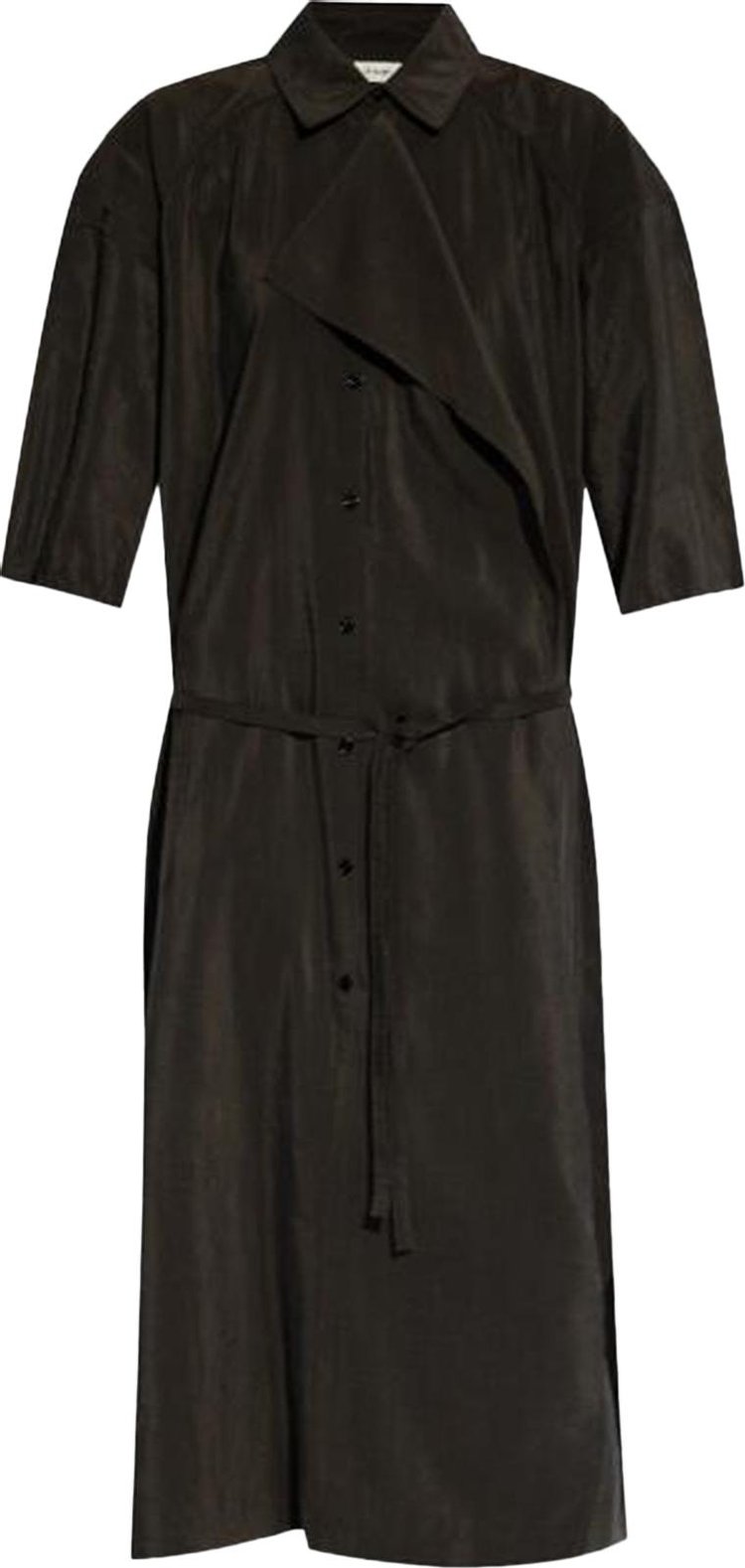 Lemaire Asymmetrical Shirt Dress 'Dark Espresso'