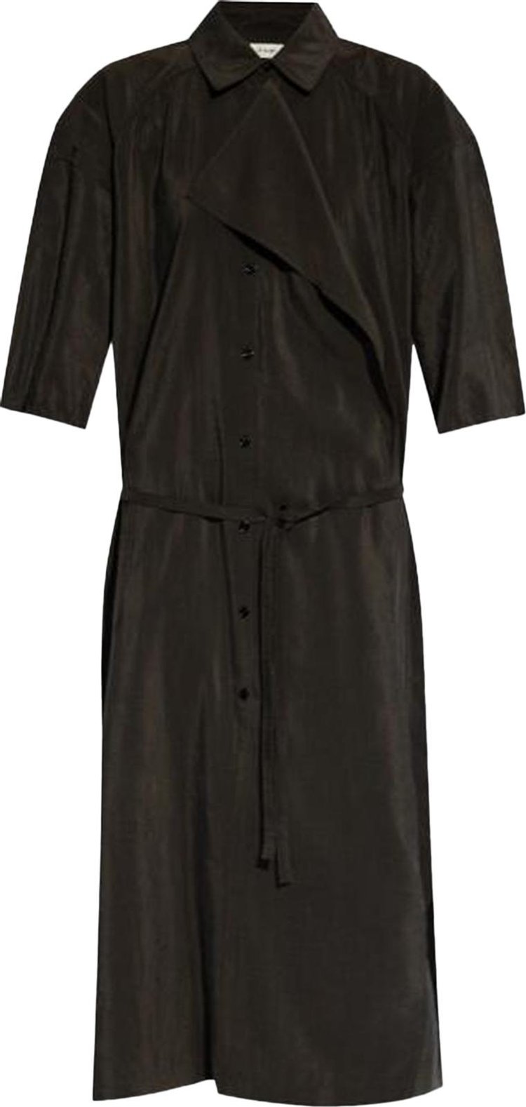 Lemaire Asymmetrical Shirt Dress Dark Espresso