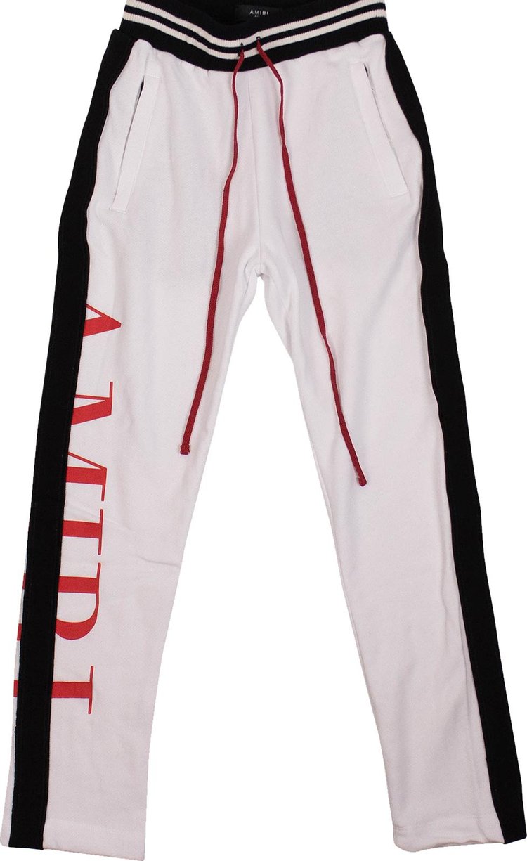 Amiri Logo Stripe Sweatpants 'White'