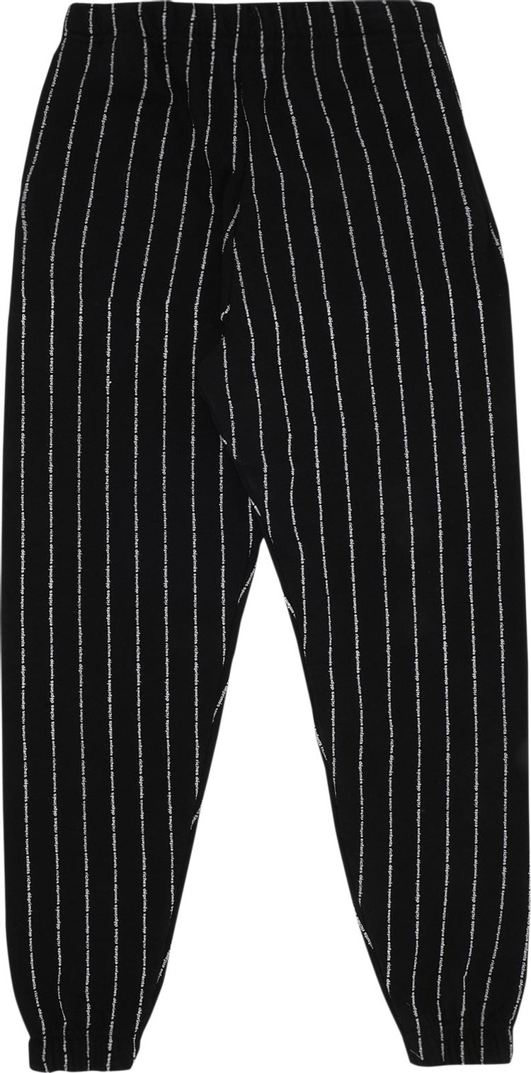 Enfants Riches Déprimés Logo Stripe Sweatpant 'Black/White'