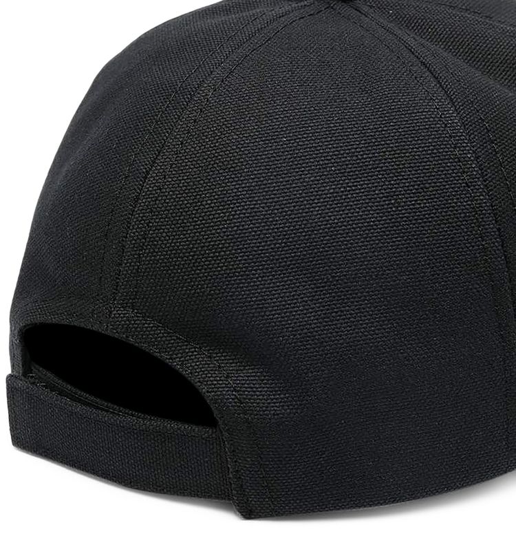 Off White Embroidered Canvas Baseball Cap BlackMulticolor