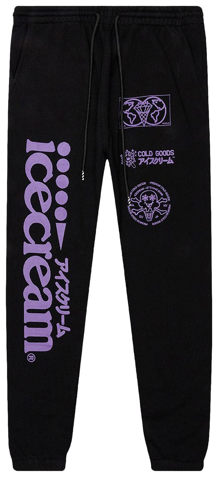 Icecream I Scream Sweat Pant Black