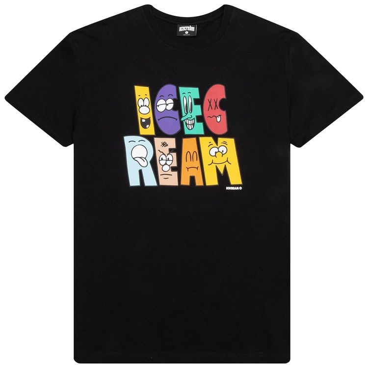 Icecream Characters Short Sleeve Tee Black
