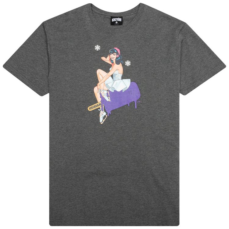 Icecream Figure Short Sleeve Tee Dark Heather Grey