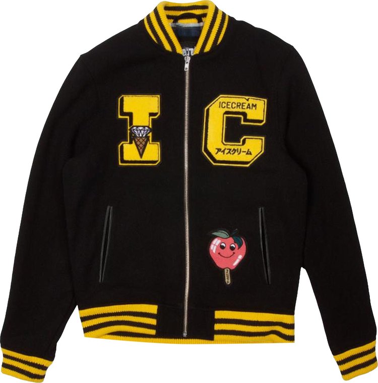 Icecream Varsity Jacket Black