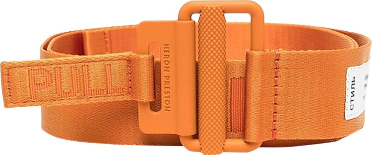 Heron Preston 4 Cm Classic Buckle Tape Belt 'Orange'