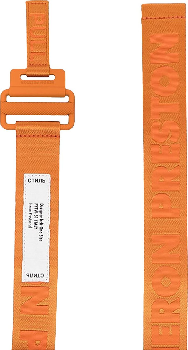 Heron Preston 4 Cm Classic Buckle Tape Belt Orange