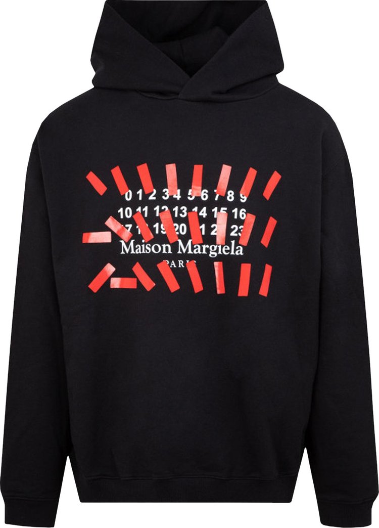 Maison Margiela Number Logo Hoodie 'Black'