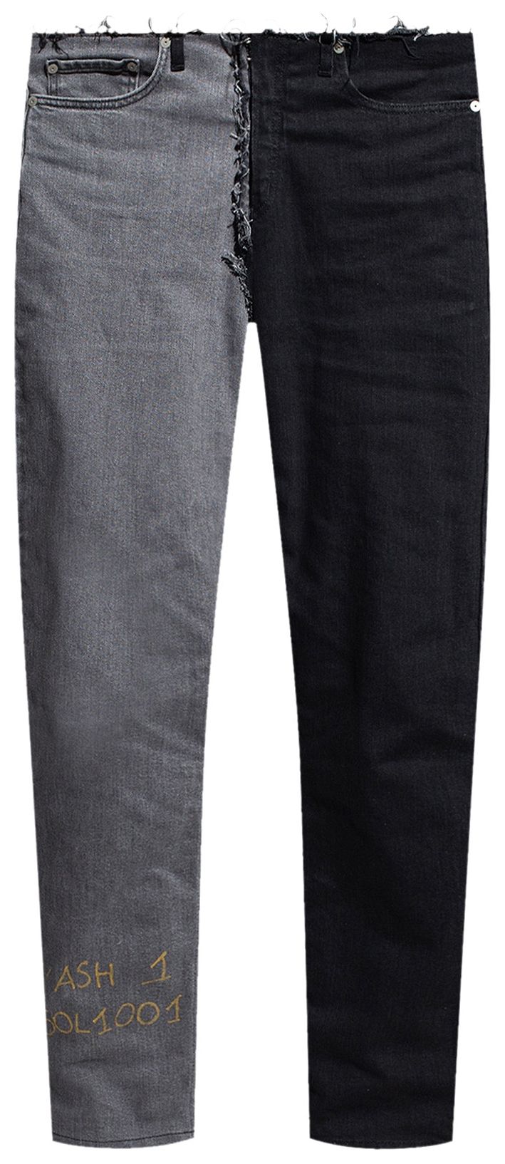 Maison Margiela Raw Cut Jeans BlackGrey