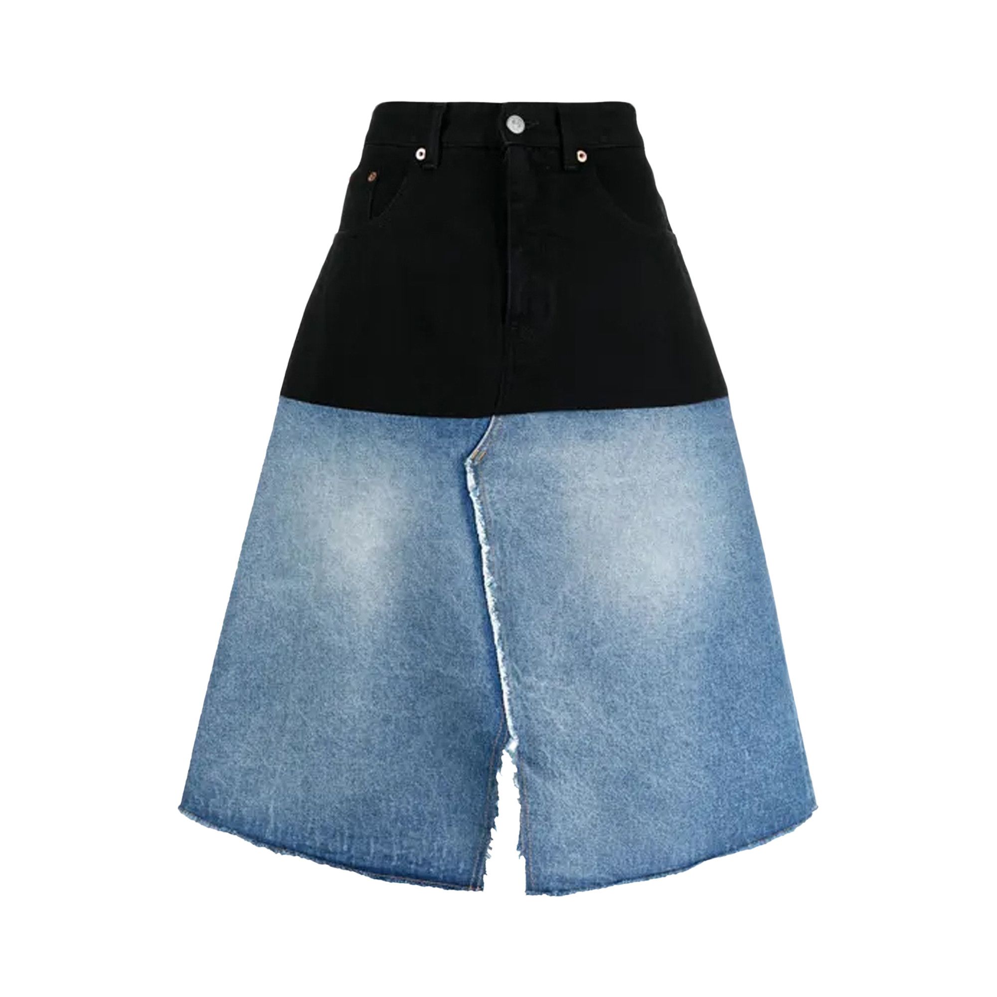 Buy MM6 Maison Margiela 2 Tone Denim Skirt 'Black/Blue' - S52MA0123 S30589  967 | GOAT